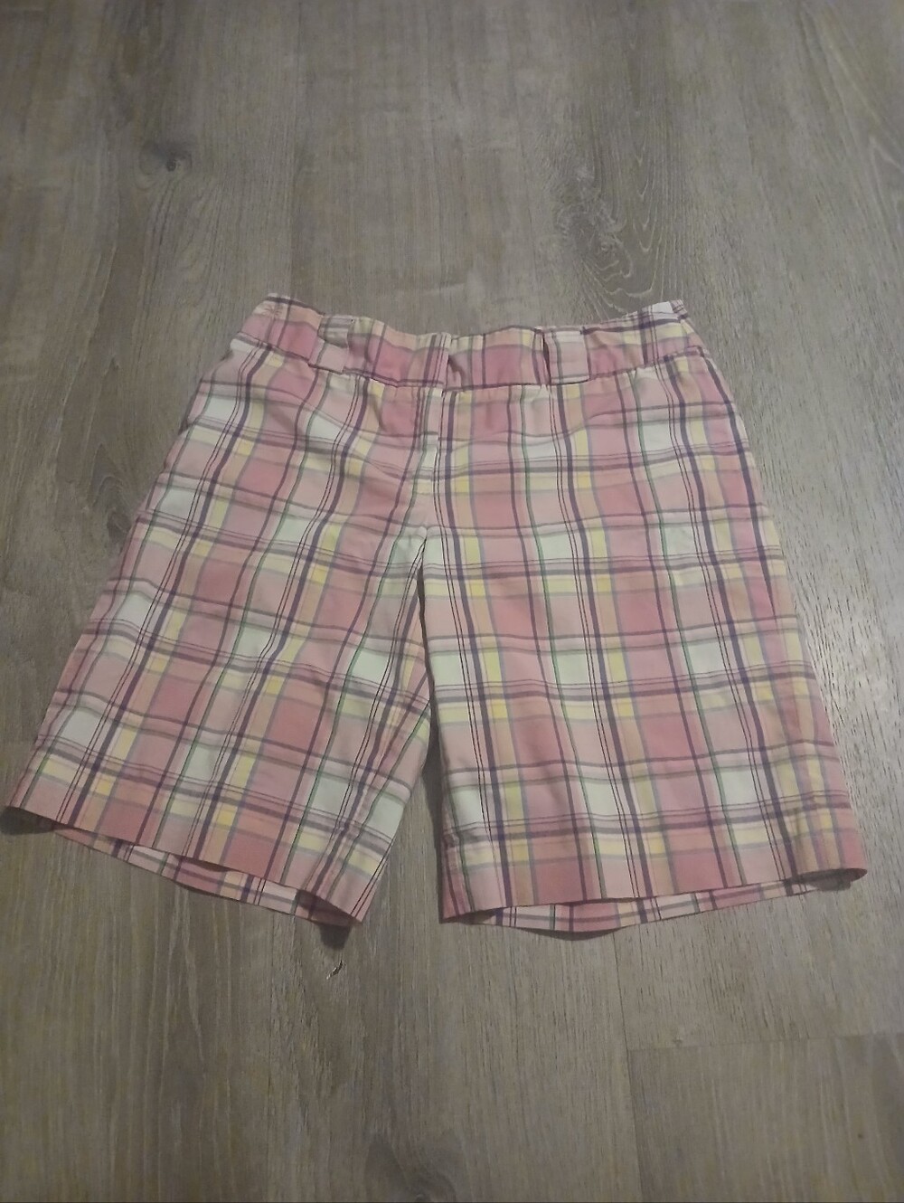 Lilly Pulitzer Pink Plaid Flat Front Shorts